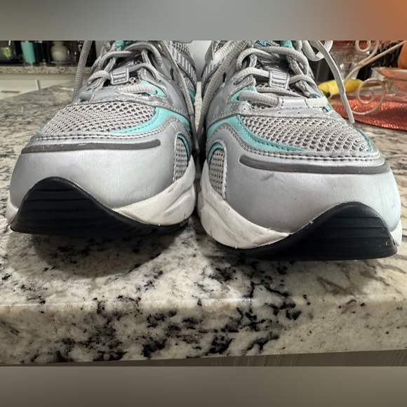 Apex Womens Boss Runner Active Shoes X-Last-Silver Sea Blue Size 10 X-Wide EUC - Picture 6 of 12